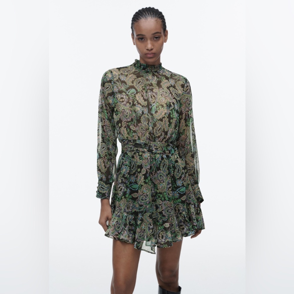Zara Printed Ruffled Sundress